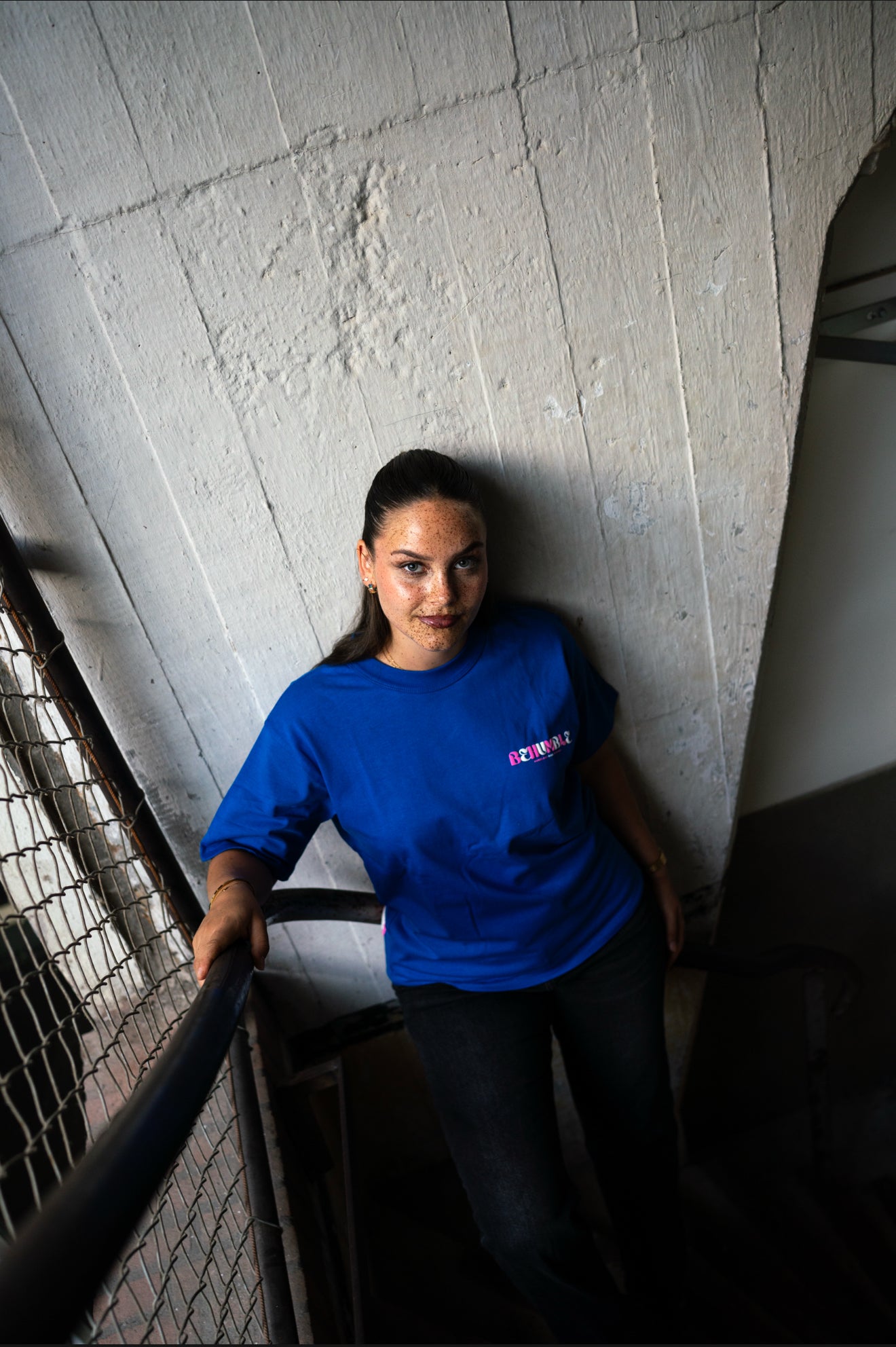 Rise High T-Shirt Blue