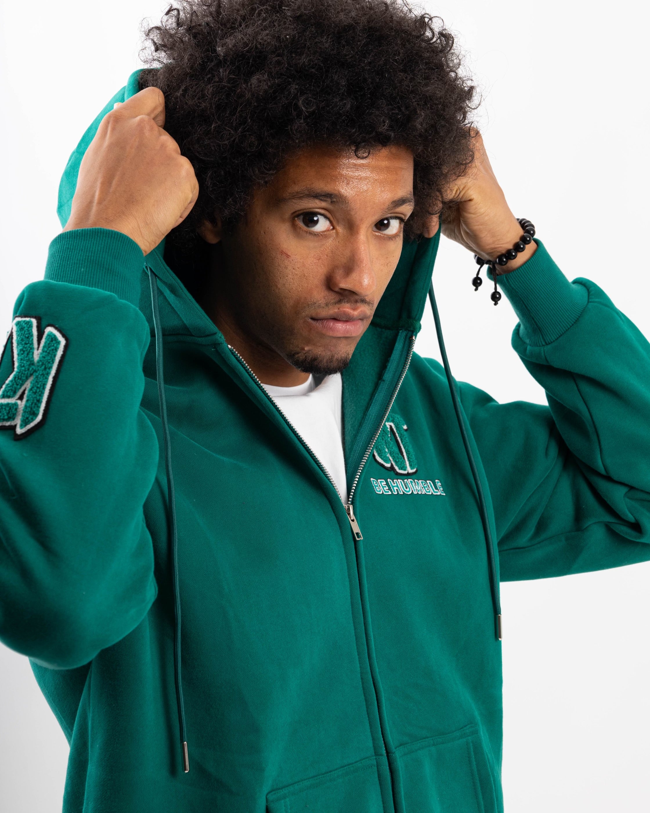 Green Zip-up Hoodie Flair Tracksuit. - KTbehumble