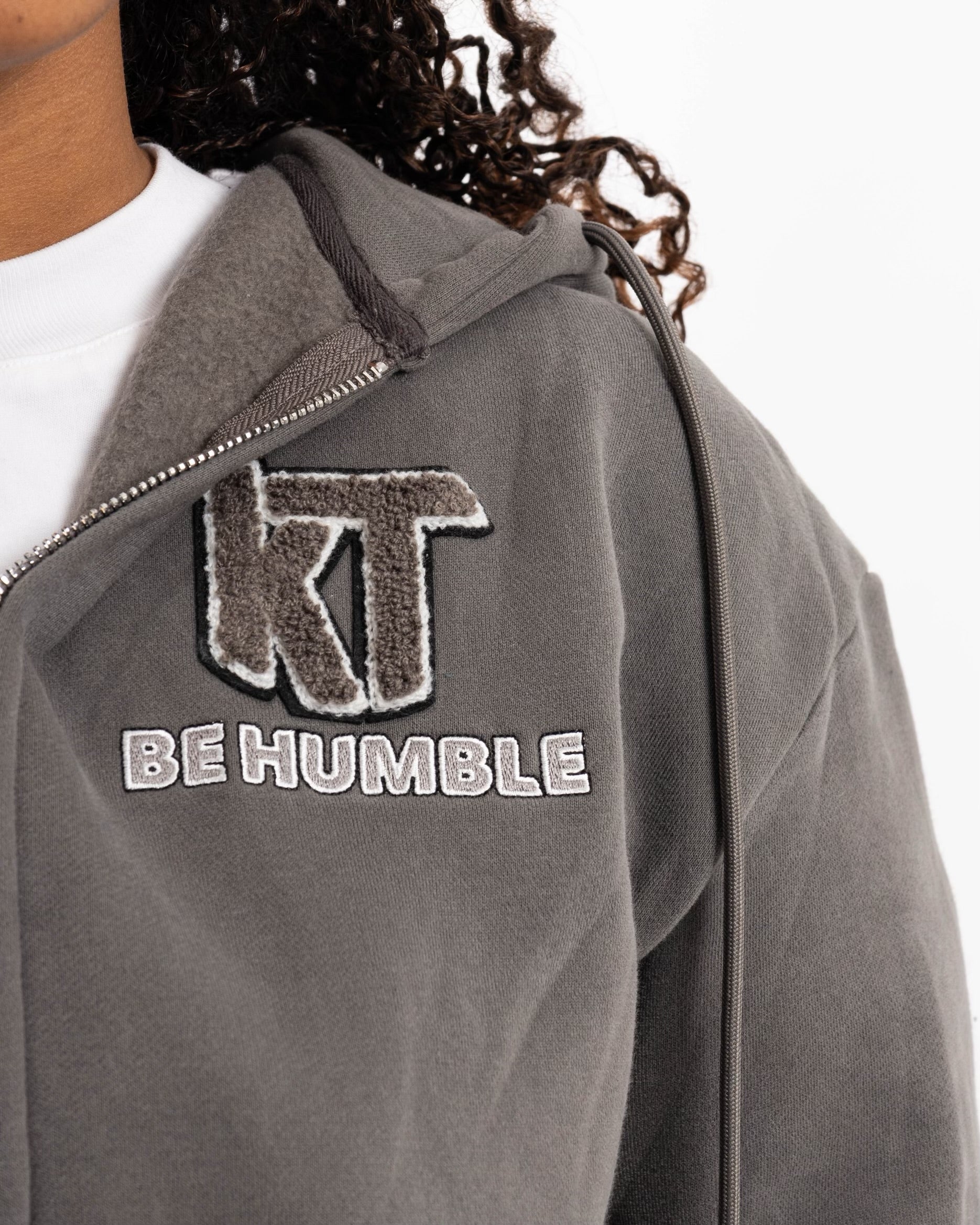 Grey Zip-up Hoodie Flair Tracksuit. - KTbehumble