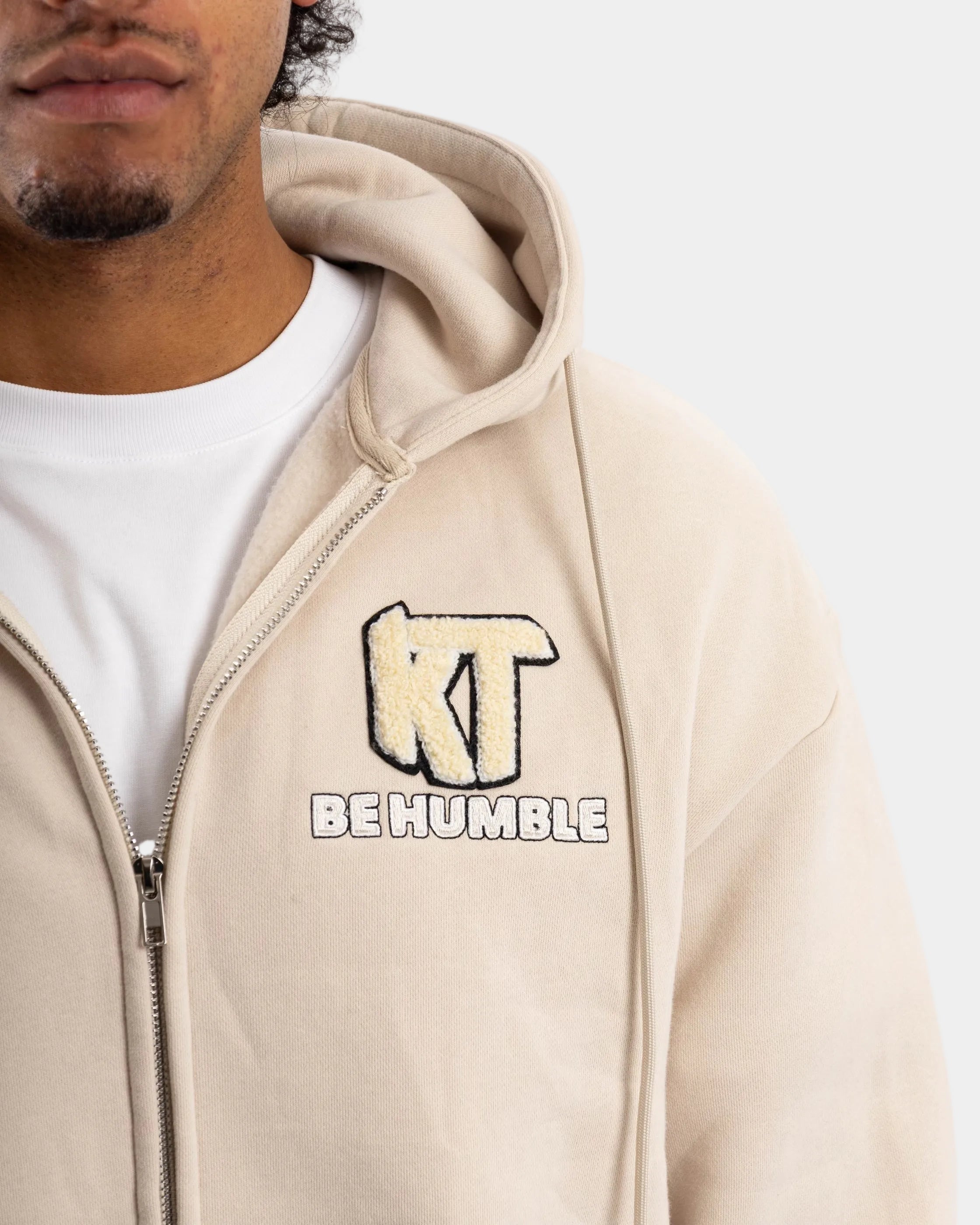 Crème Zip-up Hoodie Flair Tracksuit. - KTbehumble