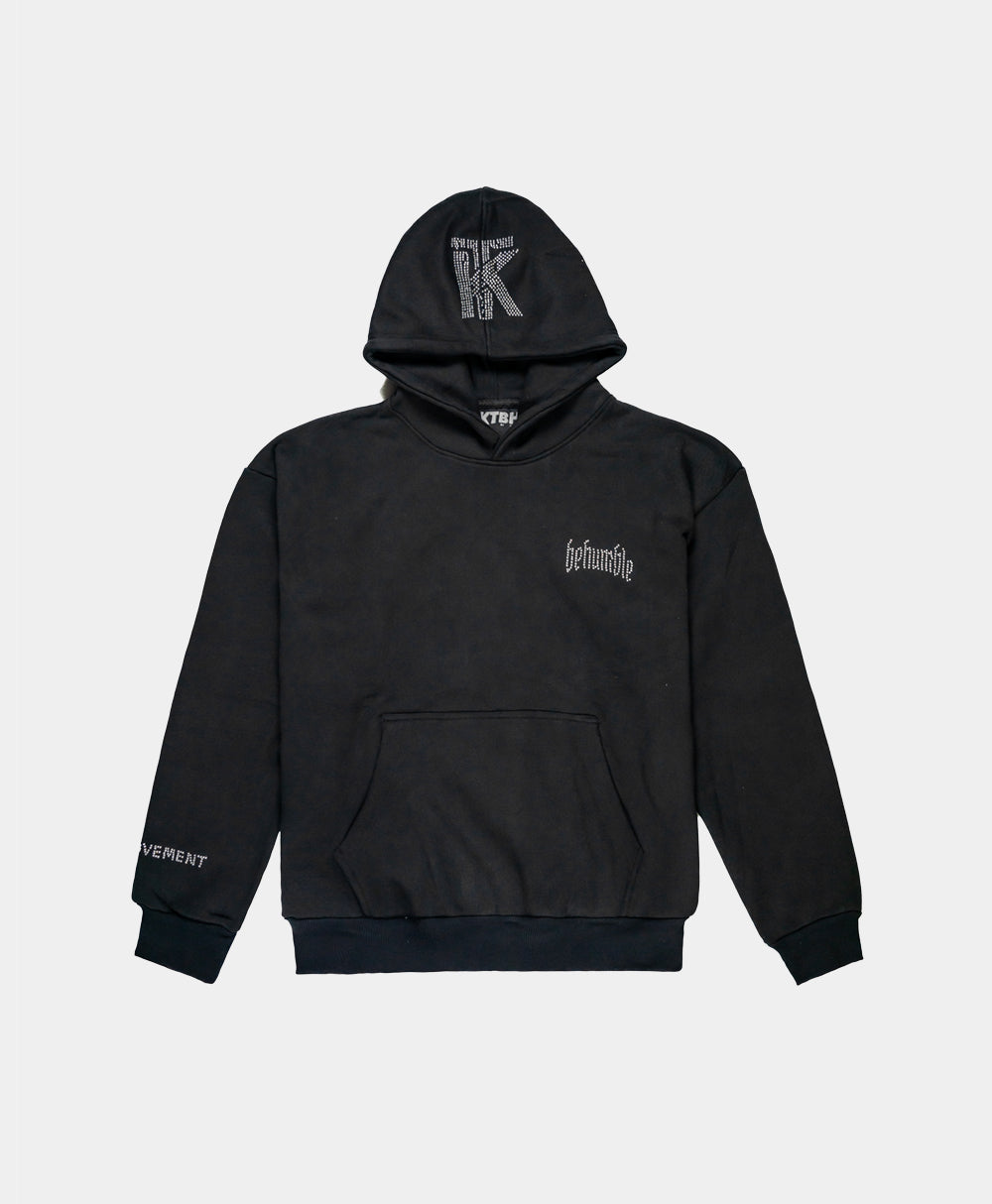 Rhinestone Hoodie Black