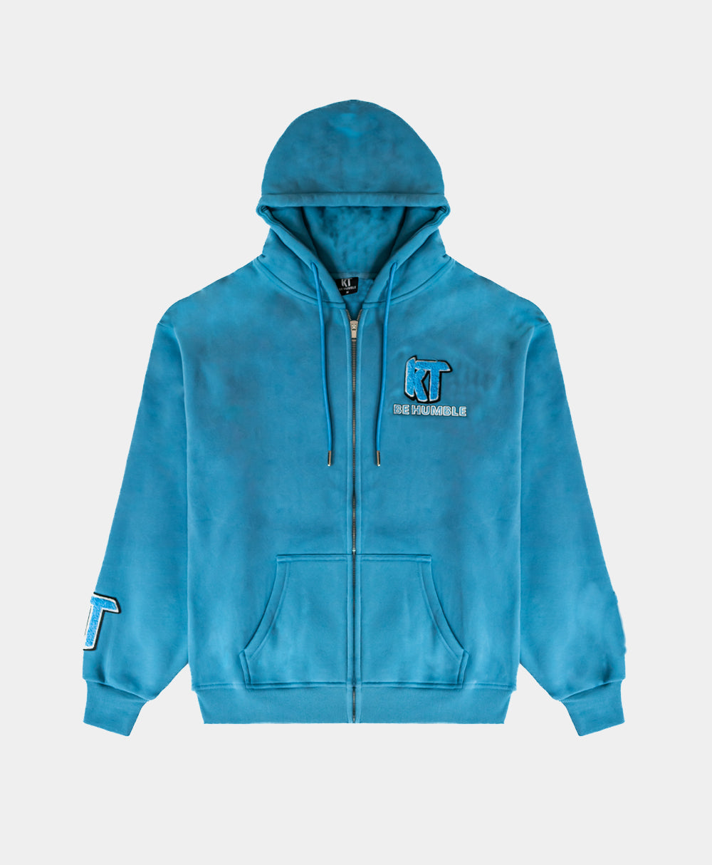 Fleece Zip Up Hoodie Baby Blue