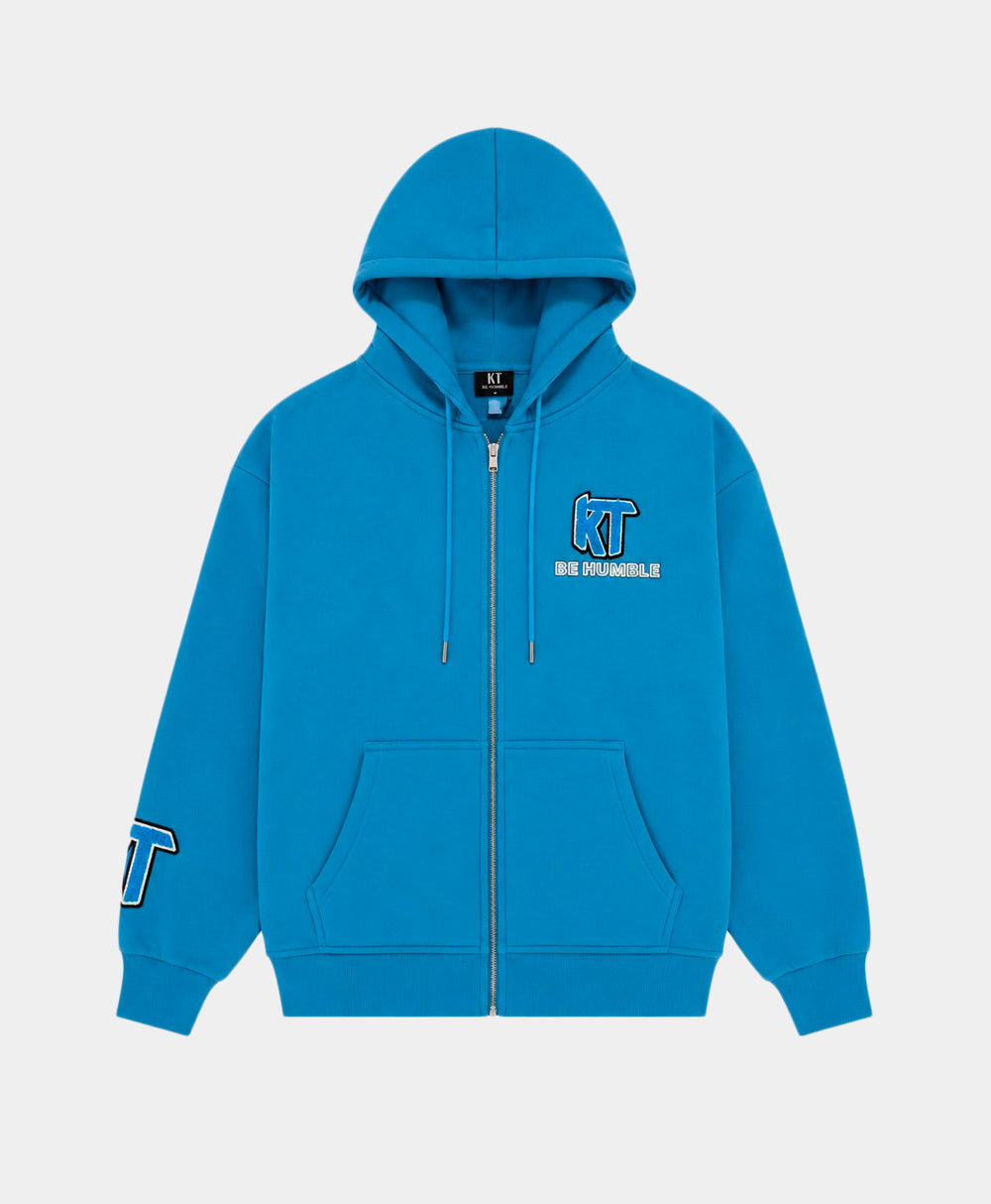 Fleece Zip Up Hoodie Baby Blue