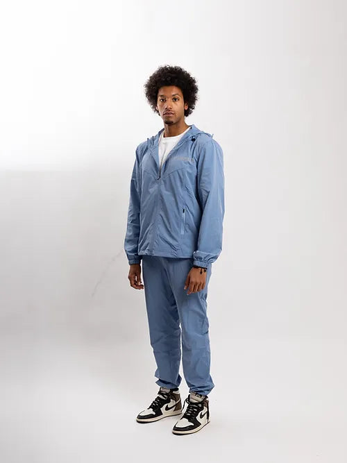 Sport Windbreaker Nylon Jacket Baby Blue