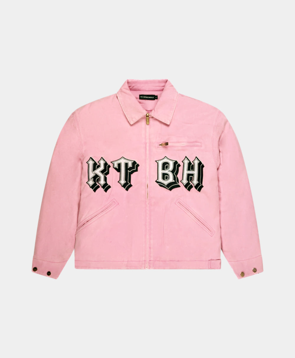 Washed Vintage Jacket Pink Front