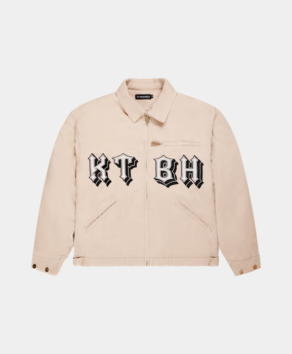 Washed Vintage Jacket Beige Front