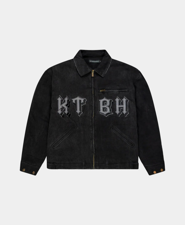 Washed Vintage Jacket Black Front