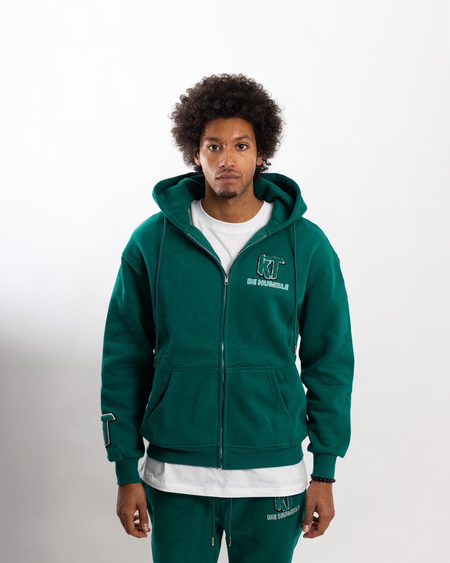 Green Zip-up Hoodie - KTbehumble 