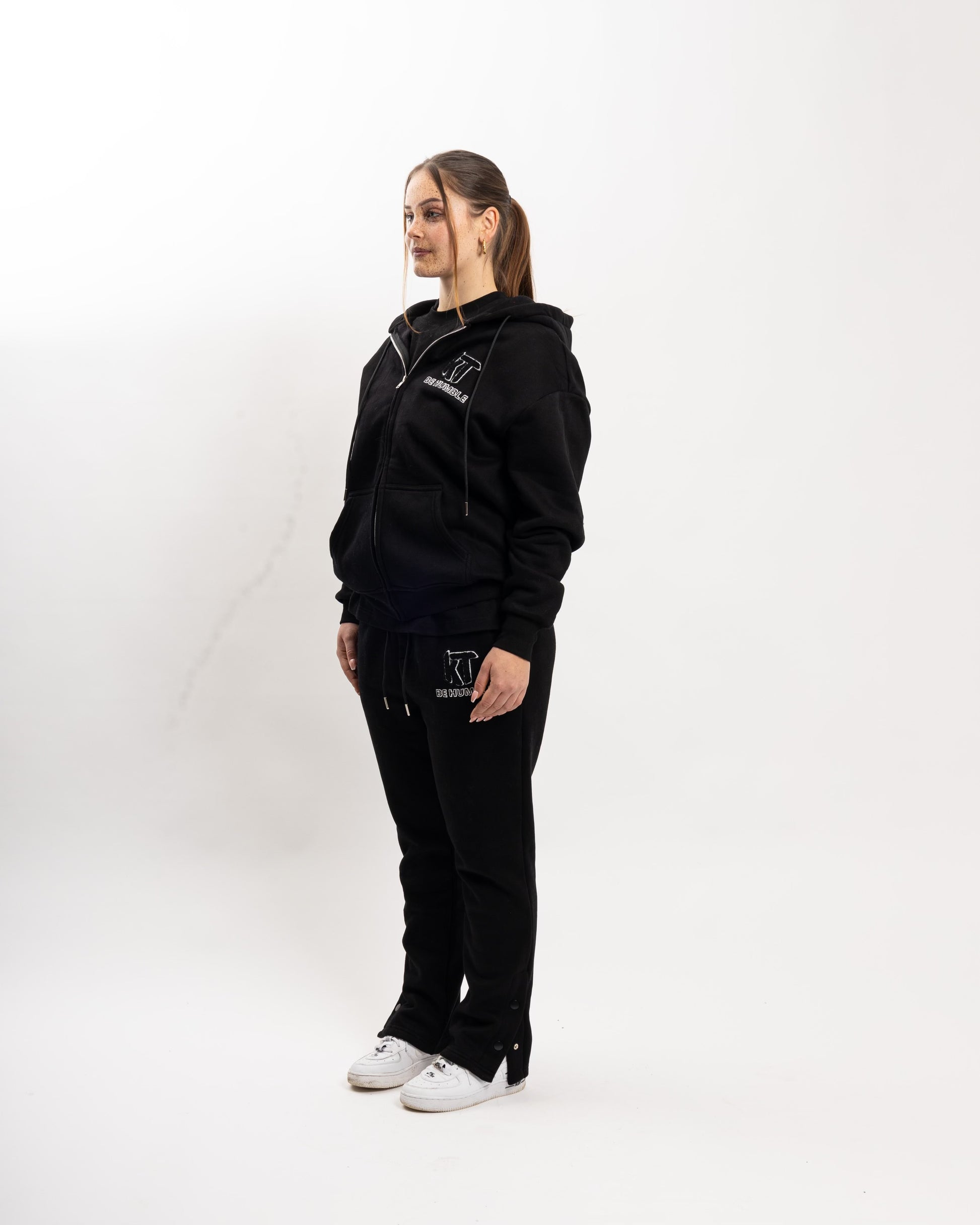 Black Zip-up Hoodie - KTbehumble 