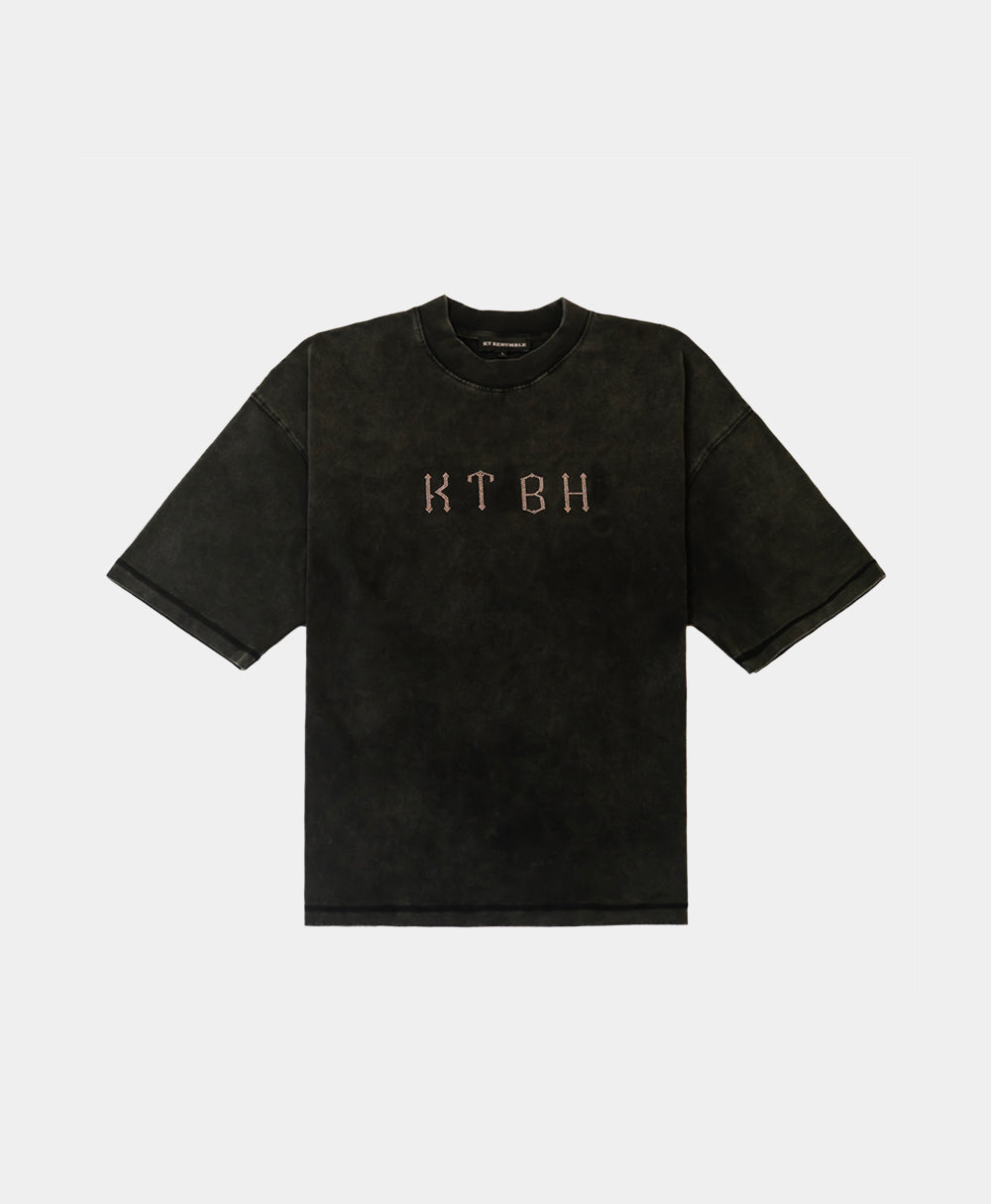 Rhinestone T-Shirt Black Front